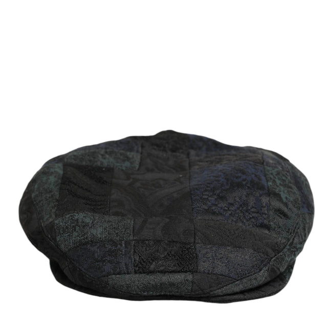 Dolce & Gabbana Black Polyester Newsboy Men Cloth Capello Hat