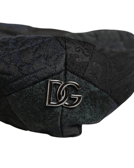 Dolce & Gabbana Black Polyester Newsboy Men Cloth Capello Hat