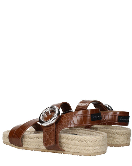 Stella McCartney Brown Leather Flat Sandals