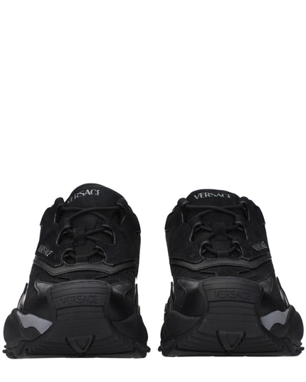 Versace Black Fabric Athletic Sneakers