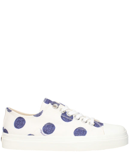 Moschino White Fabric Low Top Sneakers
