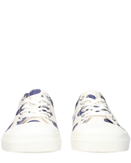 Moschino White Fabric Low Top Sneakers
