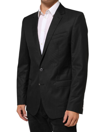 Dolce & Gabbana Black Single Breasted Men Coat MARTINI Blazer