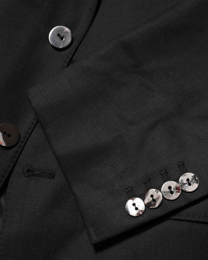 Dolce & Gabbana Black Single Breasted Men Coat MARTINI Blazer