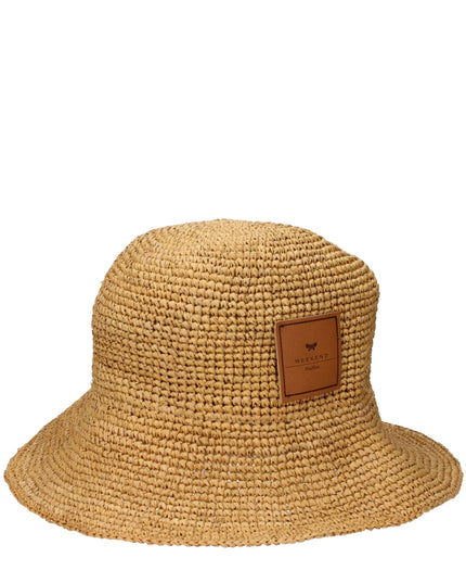 Max Mara Beige Raffia Bucket Hat