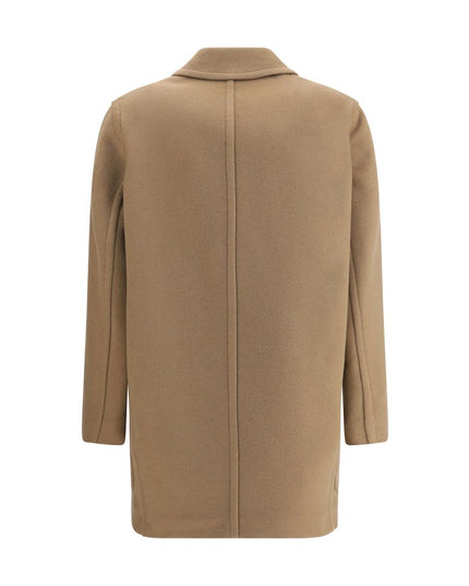 Max Mara Beige Fleece Wool Coat