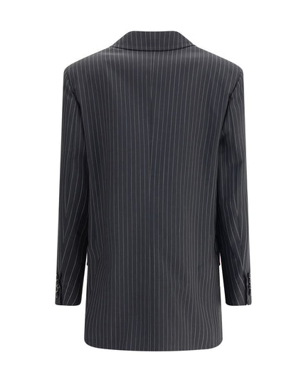 Max Mara Black Fleece Wool Blazer