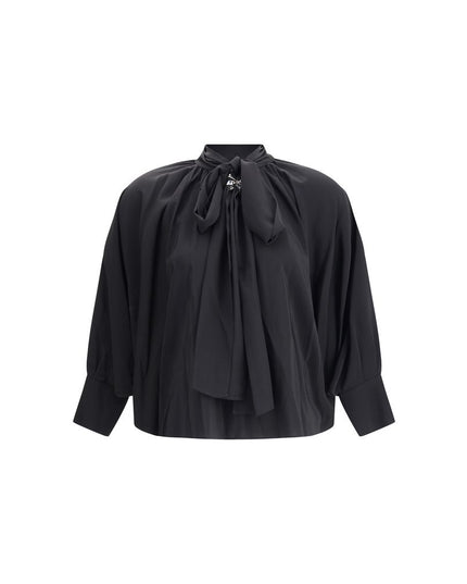 Max Mara Black Silk Blouse