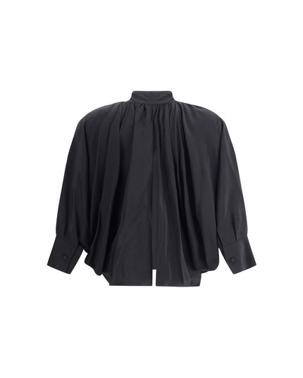 Max Mara Black Silk Blouse