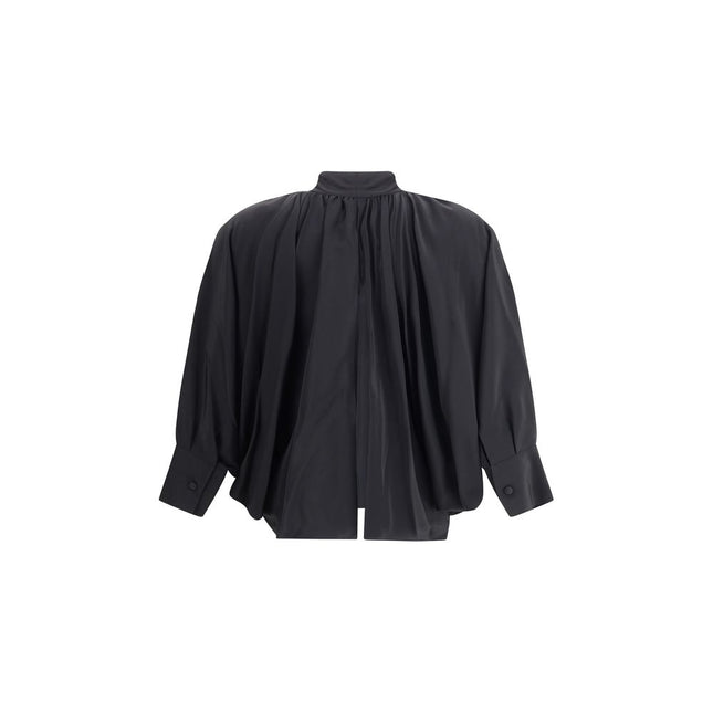 Max Mara Black Silk Blouse