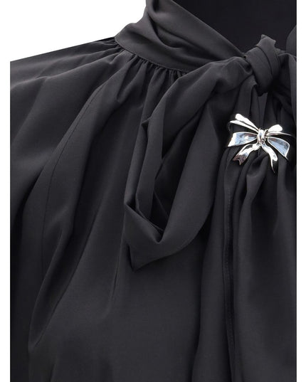 Max Mara Black Silk Blouse