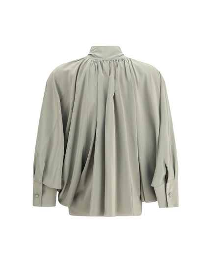 Max Mara Green Silk Blouse