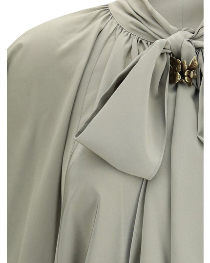 Max Mara Green Silk Blouse