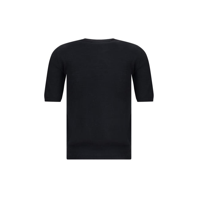 Max Mara Black Fleece Wool Top