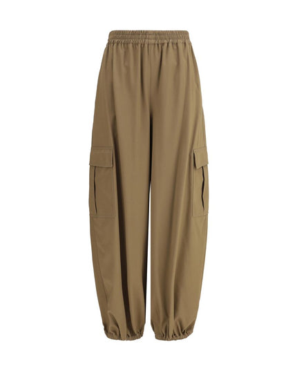 Max Mara Beige Cotton Cargo Pants