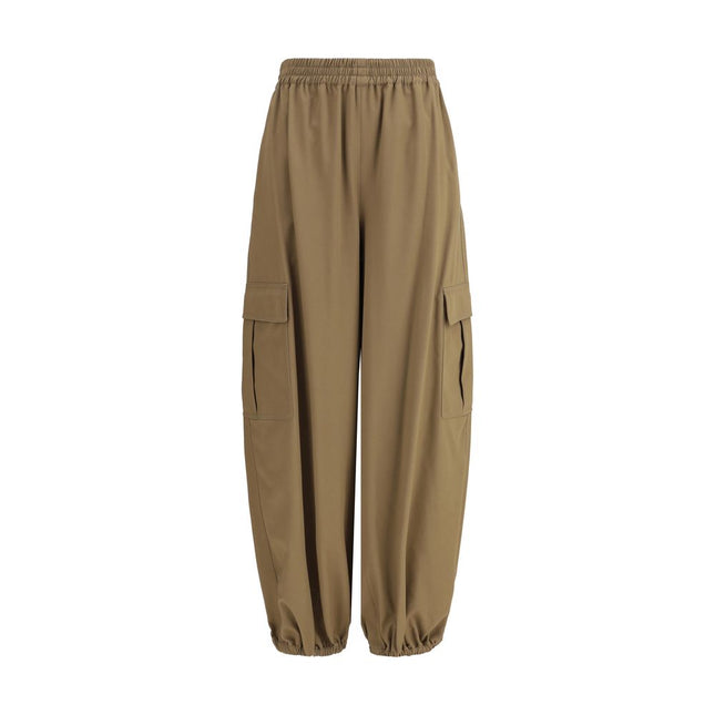 Max Mara Beige Cotton Cargo Pants