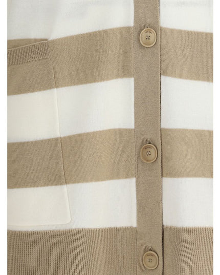 Max Mara Multicolor Fleece Wool Cardigan