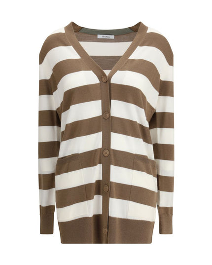 Max Mara Brown Fleece Wool Cardigan