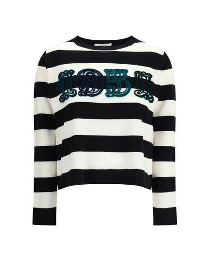 Max Mara Black Fleece Wool Sweatshirt