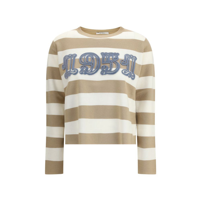 Max Mara Beige Fleece Wool Sweatshirt