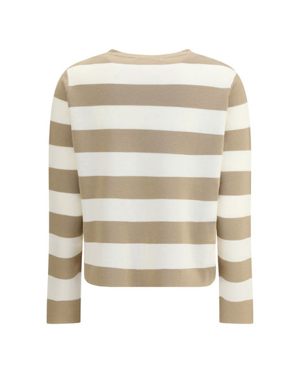 Max Mara Beige Fleece Wool Sweatshirt
