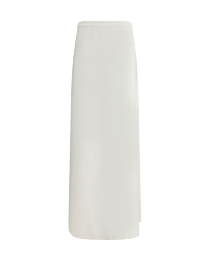Max Mara White Viscose Long Skirt
