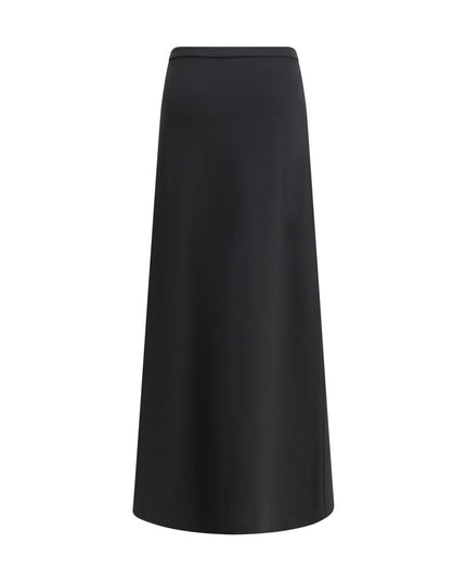 Max Mara Black Viscose Long Skirt