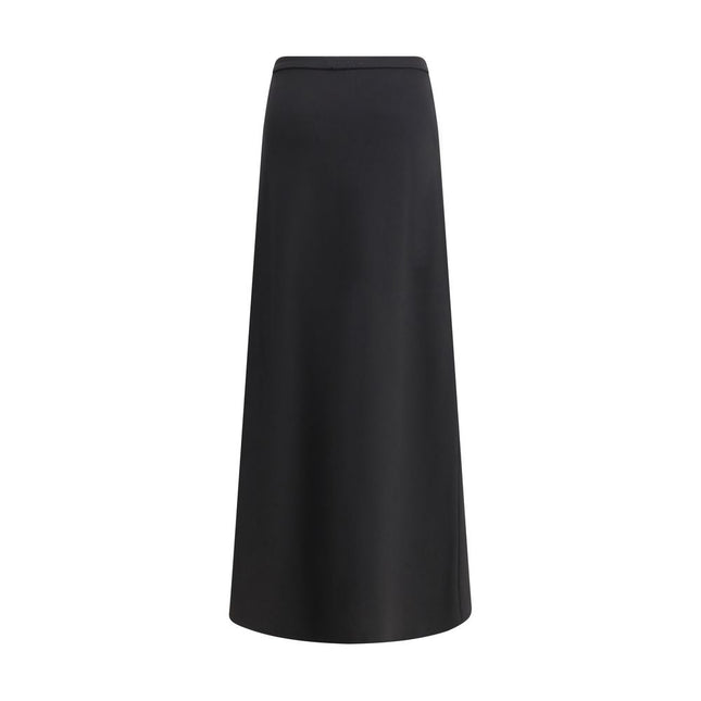 Max Mara Black Viscose Long Skirt