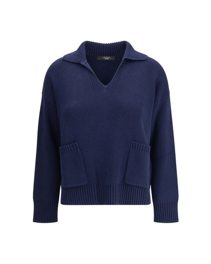 Max Mara Blue Cotton Sweatshirt
