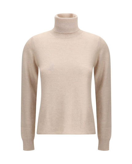Max Mara Beige Wool Turtleneck