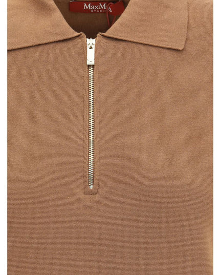 Max Mara Brown Viscose Pattern Shirt