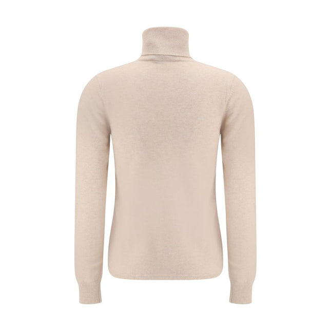 Max Mara Beige Wool Turtleneck