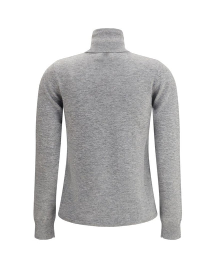 Max Mara Gray Wool Turtleneck