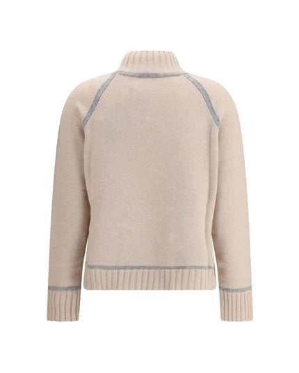 Max Mara Beige Wool Turtleneck