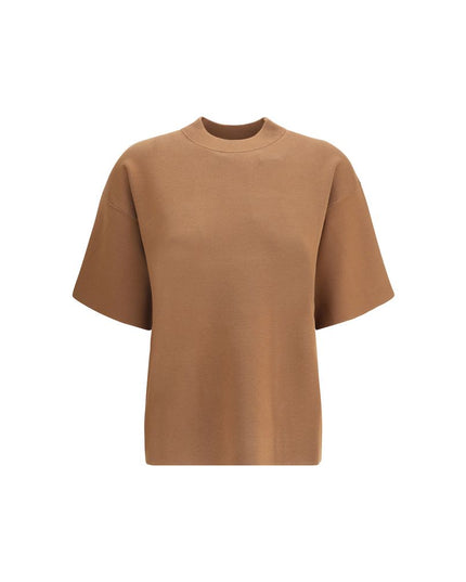 Max Mara Brown Polyester T-Shirt