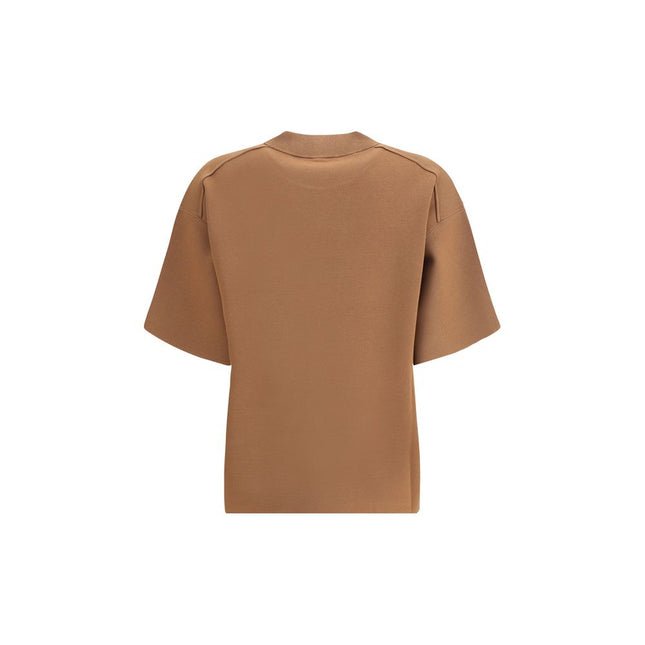 Max Mara Brown Polyester T-Shirt