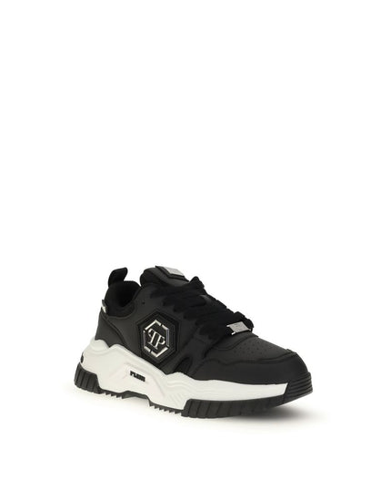 Philipp Plein Black Polyester Athletic Sneakers