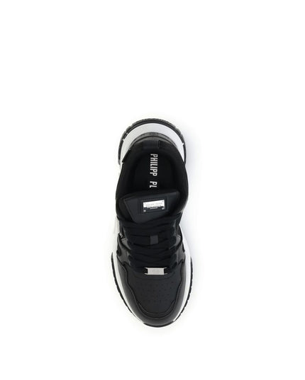 Philipp Plein Black Polyester Athletic Sneakers