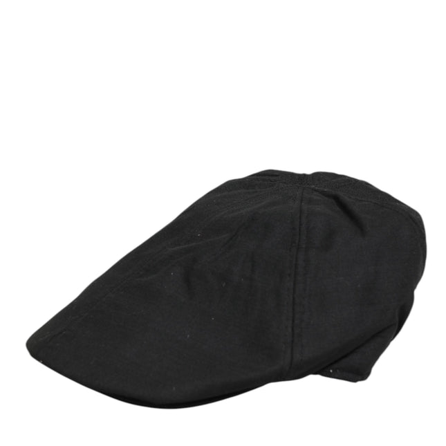 Dolce & Gabbana Black Cotton DG Logo Newsboy Cloth Capello Hat