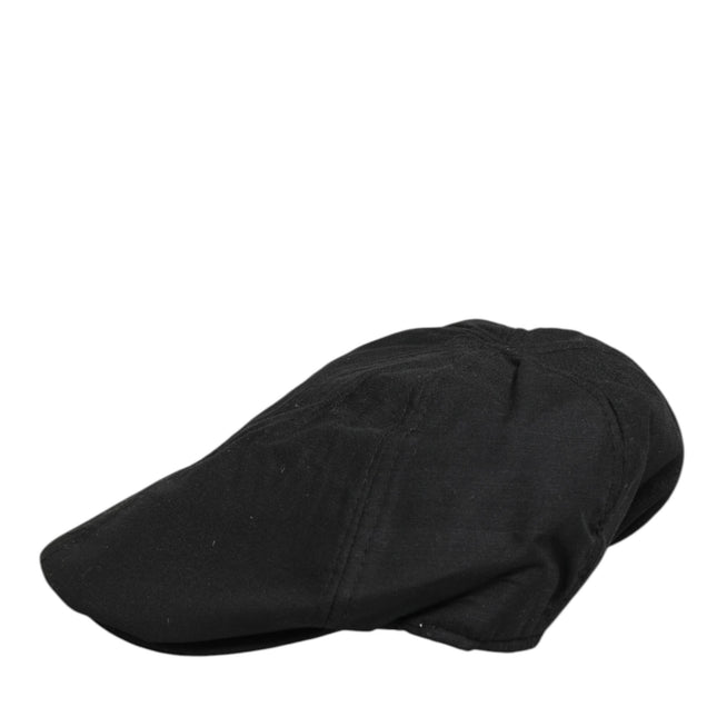 Dolce & Gabbana Black Cotton DG Logo Newsboy Cloth Capello Hat