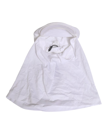 Dolce & Gabbana White Cotton DG Logo Plaque Baseball Balaclava Hat