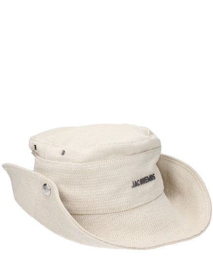 Jacquemus Beige Linen Bucket Hat