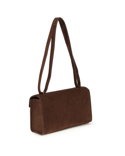 Savette Brown Calf Leather Bos Taurus Shoulder Bag