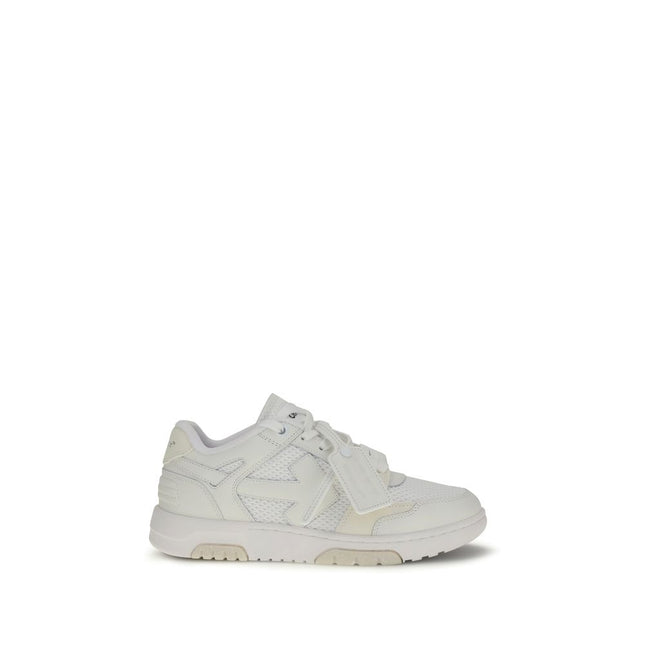 Off-White White Calf Leather Bos Taurus Low Top Sneakers