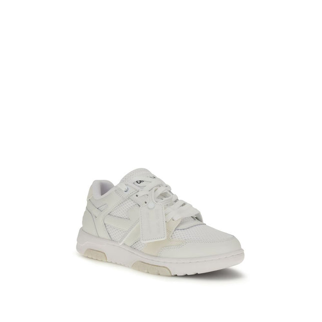 Off-White White Calf Leather Bos Taurus Low Top Sneakers