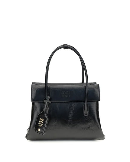 Miu Miu Black Calf Leather Bos Taurus Handbag