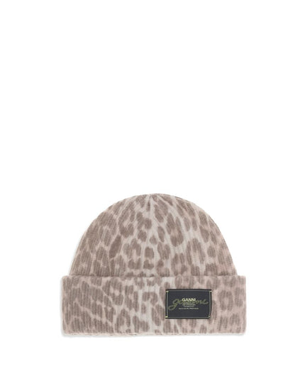 Ganni Beige Wool Beanie