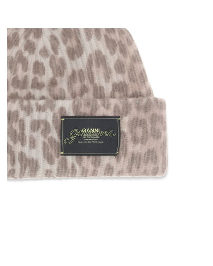 Ganni Beige Wool Beanie