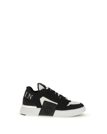 Philipp Plein Black Calf Leather Bos Taurus Low Top Sneakers