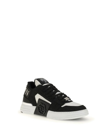 Philipp Plein Black Calf Leather Bos Taurus Low Top Sneakers
